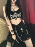 Original Design Lolita Rock punk multi-layer lace pant skirt Dark Ribbon Summer Winter Japanese gothic black mesh mini skirt