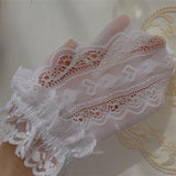 Nukty 3 Colors.Women's Thin Lolita Princess Lace Socks.Vintage Ladies Girl's Love Heart Jacquard Princess Socks Female Hosiery Sox