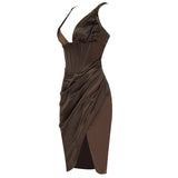 New Women Dress Deep V Neck Spaghetti Strap Summer Dress Party Club Celebrity Bodycon Dresses