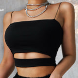 Nukty New Fashion Hot Sexy Women Summer Sexy Casual Sleeveless Cut-Out Short Tee Shirt Crop Top Vest Strap Tank Top Blouse