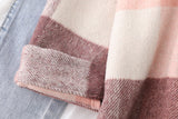 Nukty Spring New Women Big Plaid Full Sleeve Thick Warm Woolen Shirt Jacket Winter Oversize Tops Stylish Girl Casual Outwear T0N444T