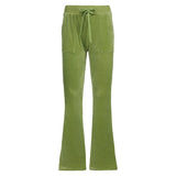 Warm Pants For Women Sweatpants High Waisted Trousers Velvet Y2k Harajuku Joggers Long Capris Casual Winter Flare Pants Bottoms