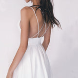 Sexy Deep V-neck Spaghetti Strap Dresses Women Backless Party Club Dress Solid Color Elegant Midi Dress Vestidos Christmas Dress