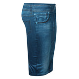 Nukty Brand New Woman Denim Skirts Trendy Vintage Washed  High Waist Female Summer Black Blue Bodycon Hip Denim Skirts Jeans