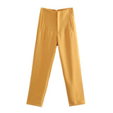 Nukty Pants For Women High Waist Woman Trousers Autumn Fashion Streetwear Office Elegant Casual Famale Stright Pants