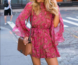 Nukty Brand New Summer Rompers Womens Casual Style Fashion Floral Print Bohemian Beach Jumpsuits Playsuits