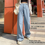 Low Rise Boyfriend Pants Women Long Denim Trousers Female Vintage Jaded Y2K London Wide Leg Letter Print Angel Distressed Jeans