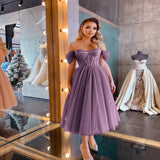 Vkiss Store Evening Dress Long Sequins Dresses Mid Calf Length Made Elegant Gown Tiered
