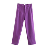 Nukty Pants For Women High Waist Woman Trousers Autumn Fashion Streetwear Office Elegant Casual Famale Stright Pants