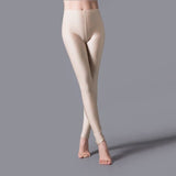 Nukty Women Solid Color Pants Leggings Shinny Elasticity Casual Trousers Fluorescent Spandex Candy Ankle-Length Knitted Bottom
