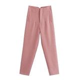 Nukty Pants For Women High Waist Woman Trousers Autumn Fashion Streetwear Office Elegant Casual Famale Stright Pants