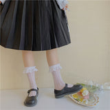 Nukty 3 Colors.Women's Thin Lolita Princess Lace Socks.Vintage Ladies Girl's Love Heart Jacquard Princess Socks Female Hosiery Sox
