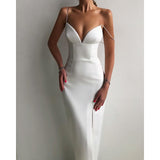 Sexy High split Long Dress Women Elegant V Neck Spaghetti Strap Slim Party Dress New Spring Summer Fashion bodycon Dress