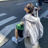 Nukty Basic Jackets Women Summer Sun-proof Loose Solid Simple Ulzzang Vintage Fashion Soft Ladies Chic New Daily Clothing Leisure Fit