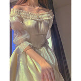 Nukty Elegant Princess Dress Women Summer Fairy Y2k Party Birthday Dress for Women Vintage Wedding Evening Victorian Dress Korean