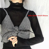 Nukty New Transparent Korean Fashion Loose Women Blouse 22 Colors Can Choose Female Bottoming Blouses Plus Size Cheaper Tops