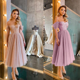 Vkiss Store Evening Dress Long Sequins Dresses Mid Calf Length Made Elegant Gown Tiered