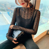 Nukty New Transparent Korean Fashion Loose Women Blouse 22 Colors Can Choose Female Bottoming Blouses Plus Size Cheaper Tops