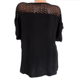 Nukty Summer Short Sleeve Womens Blouses And Tops Loose White Lace Patchwork Shirt 5xl 6xl Women Tops shirts Casual Clothes
