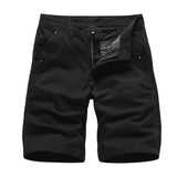Nukty Brand New Mens Cargo Shorts High Quality Black Short Pants Men Cotton Solid Casual Beach Shorts Men Summer Bottom