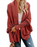 Autumn Winter Cardigans for Women Batwing Sleeve Sweaters Long Female Coat Casual Knitted Sweaters Gilet Femme Manche Longue