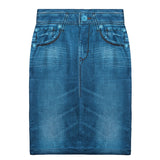 Nukty Brand New Woman Denim Skirts Trendy Vintage Washed  High Waist Female Summer Black Blue Bodycon Hip Denim Skirts Jeans