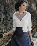 White Shirt Black Skirt Mother Of The Bride Dresses Long Sleeves Custom Elegant Formal Wedding Dress Evening Gown
