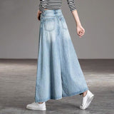 Nukty Baggy Jeans Women High Waist  Blue Summer Wide Leg Jeans for Women's Korean Fashion Oversize Pants Woman