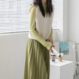 Nukty Y2K Sexy Transparent Green Tops Cropped Hot Summer Long Sleeve Knit Beach Top Tees Slim Clothes Casual Club Streetwear