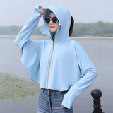 Nukty Sun-proof Jackets Zipper Hooded Summer Outerwear High-quality Korean Style Candy Colors Long Sleeve Female Lady All-match Coats
