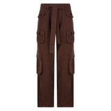 Nukty Straight Leg Jeans Woman High Waist Baggy Jeans Y2K Clothes Streetwear Bottoms Cargo Brown Black Pants Jeans Wide Sweatpants
