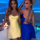 HOT Summer For Tank Strap Designer Clothes Backless Casual Evening Party Sexy WomenS Prom One Piece Basic Corset Mini Dress