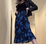 Plaid Skirt Women Y2k Retro Straight Skirts Double Layer Mesh E Girl 2000s Harajuku Aesthetic High Waist Skinny Streetwear Skirt