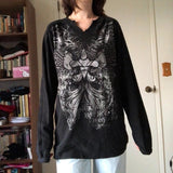 Gothic Graphic Print Loose Tshirts Casual Retro Grunge Fairycore Tops Tee Streetwear Dark Academia 90s Clothes
