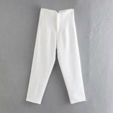 Nukty Pants For Women High Waist Woman Trousers Autumn Fashion Streetwear Office Elegant Casual Famale Stright Pants