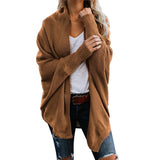 Autumn Winter Cardigans for Women Batwing Sleeve Sweaters Long Female Coat Casual Knitted Sweaters Gilet Femme Manche Longue