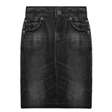Nukty Brand New Woman Denim Skirts Trendy Vintage Washed  High Waist Female Summer Black Blue Bodycon Hip Denim Skirts Jeans