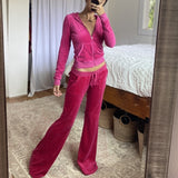 Warm Pants For Women Sweatpants High Waisted Trousers Velvet Y2k Harajuku Joggers Long Capris Casual Winter Flare Pants Bottoms