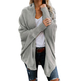 Autumn Winter Cardigans for Women Batwing Sleeve Sweaters Long Female Coat Casual Knitted Sweaters Gilet Femme Manche Longue