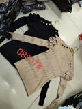 Nukty Full Sleeve Turtleneck Buttons Sweater Jumpers Girls Stretchy Chic Ruffles Autumn Spring Sweaters Pullovers Tops Women
