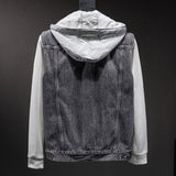 Nukty Plus size Short Denim Vest men Detachable Hooded Coat Spring summer Side pockets Sleeveless Jeans Jacket Men's Tops-4XL