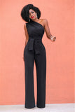 Nukty New Women Off Shoulder Casual Jumpsuits Wide Leg Pants Summer Elegant Rompers Womens Jumpsuit Party Overalls Female