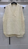 Autumn Women's Sweater Vest V-neck Sleeveless Irregular Casual Loose Knitted Pullover Tops Female Outerwear