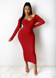 Nukty Women Autumn Solid Ribbed Maxi Knitted Dress V Neck Sexy Slim Elastic Basic Long Bodycon Dress Winter Off Shoulder White Dresses