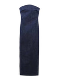 Nukty Off Shoulder Denim Dress Woman Blue Corset Long Dress Women Midi Bodycon Dresses For Women Elegant Party Dress
