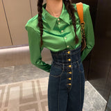 Nukty Elegant Korean Jeans Women Winter New High-Waist French Designer Wide-legged Pants Blue Casual Designer Long Pants Autumn