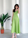 Nukty Summer New French Retro Satin Sexy Super Fairy White Suspender Dress Seaside Holiday Wind Open Back Beach Long Skirt Women