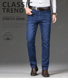 Nukty Stretch Jeans Mens Winter Quality Famous Brand Fleece Pants Men Straight Flocking Trousers Jean Male