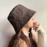 Nukty Bucket Hats Women Solid Simple Basic All-match Casual New Design Korean Fashion Sun Protection Streatwear Harajuku College Cozy