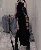 Nukty Elegant Black Sleeveless Bandage Sexy Dress for Women Club Party Backless Tank Dresses Skinny Fashion Summer Dresses